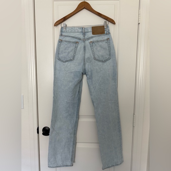 Rag & Bone Alex High Rise Straight Leg Jeans Light Wash Distressed 90s Denim 27 - Picture 7 of 12